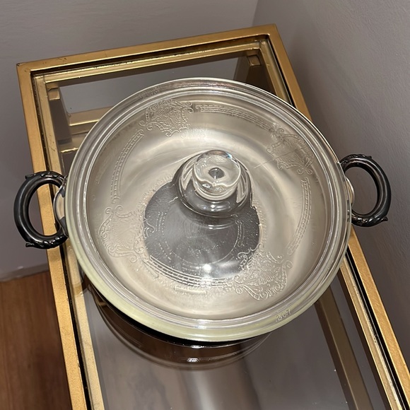 Antique Silver Plate and Glass Casserole Dish with Lid - Picture 2 of 8